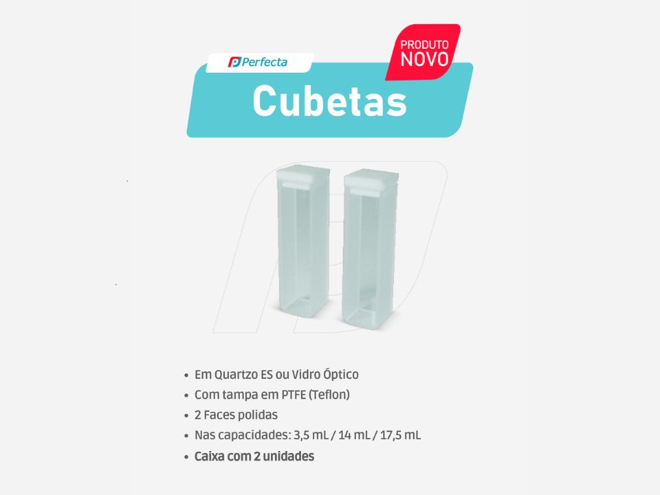 Perfecta, precisão e desempenho para suas análises espectrofotométricas!