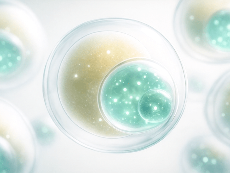 Ilustração científica de adipócitos mostrando a ação nuclear da enzima HSL, com núcleo verde clínico e gota lipídica central em destaque.